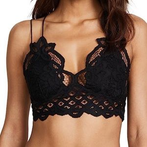 NWT Black Lace Bralette with Adjustable Straps